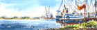 Marie Natale Watercolor Boats